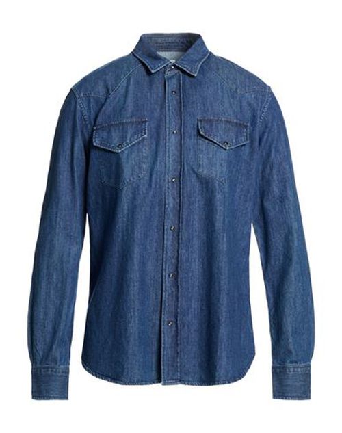 Man Denim shirt Blue Size XXL Cotton
