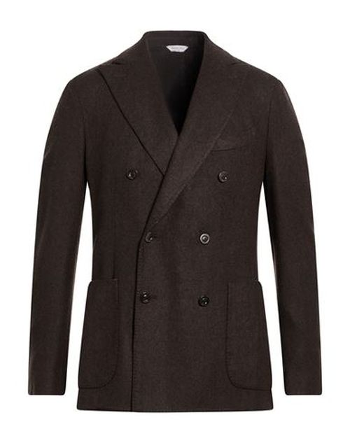 Man Blazer Dark brown Size 38 Wool, Polyamide