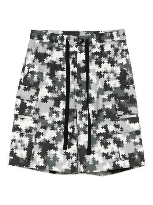 Puzzle camo cargo shorts - Black