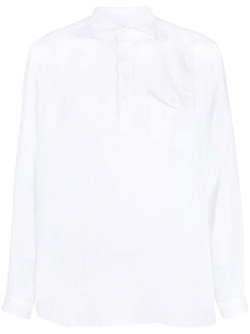 Linen long-sleeve shirt - White