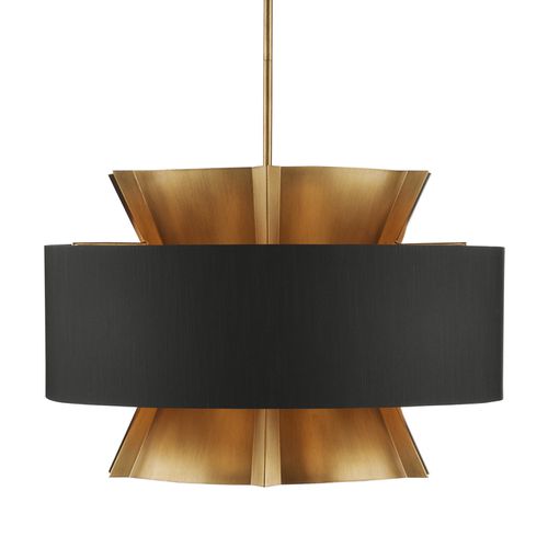 Brass Black Chandelier from the Oxenwood Collection