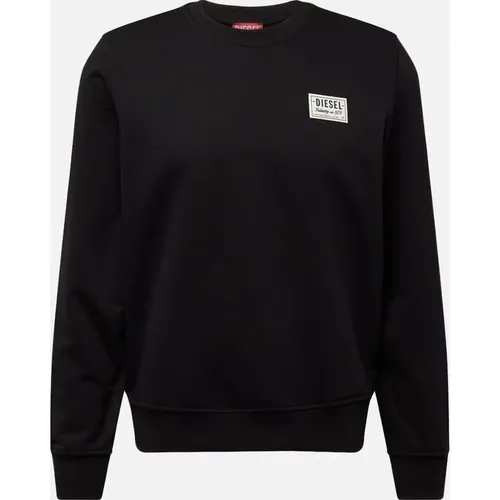 Men's Diesel Small Patch Logo Black Sweatshirt - Size: L