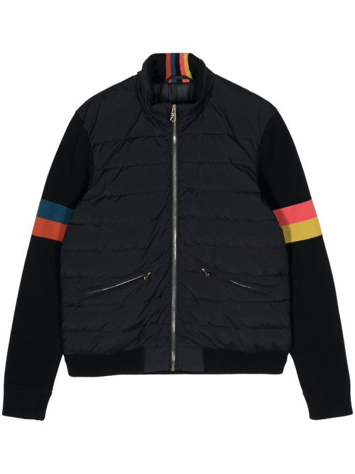 Artist Stripe padded bomber jacket - Blue