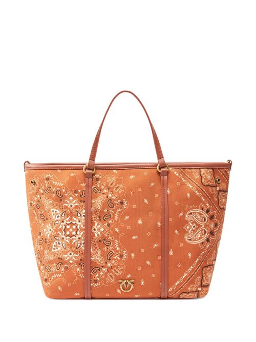 PINKO bandana-print tote bag - Orange