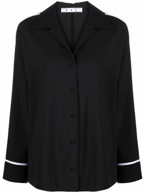 Logo-print pajama shirt