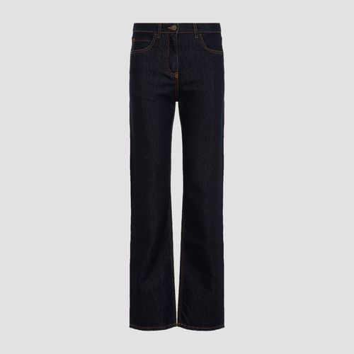 Lurex-Detail Wide Leg Jeans