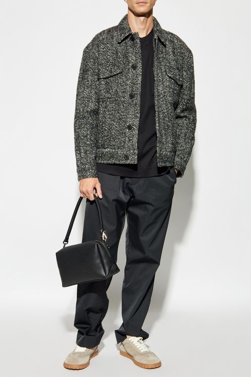 Straight-leg Trousers, Men's, Black