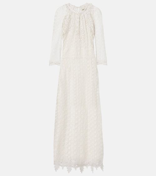 Hayra cotton guipure lace minidress