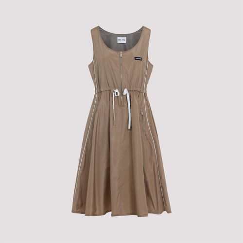 Brown Logo Sleeveless Mini Dress