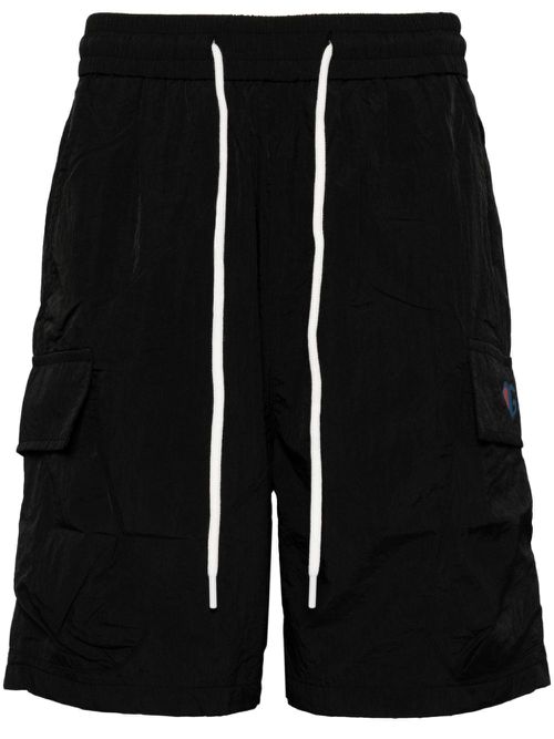 Logo-print drawstring-waist shorts - Black