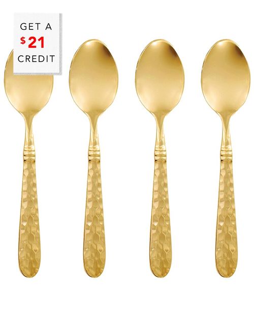 Martellato Set Of 4 Demitasse Spoons With $21 Credit