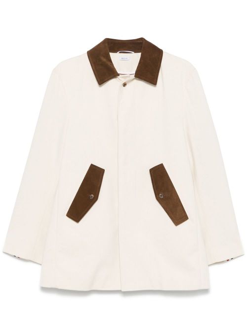 Bal collar denim jacket - White