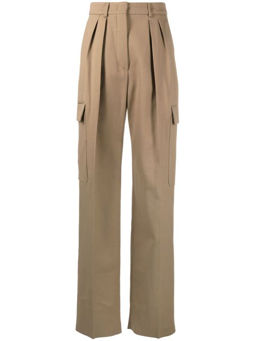 Four-pocket palazzo pants - Brown