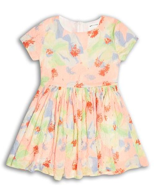 Kid Girl Kids' dress Coral Size 12 Cotton, Elastane