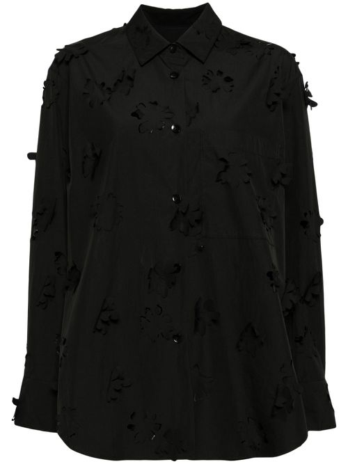 Oversized cut-out shirt - Black