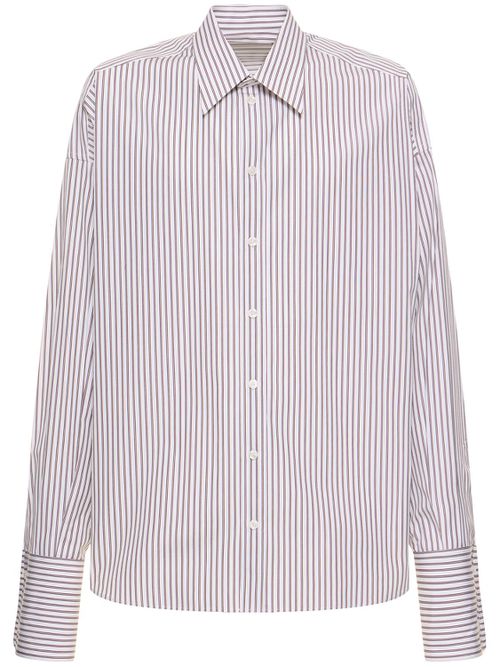 Oversized Striped Poplin Shirt