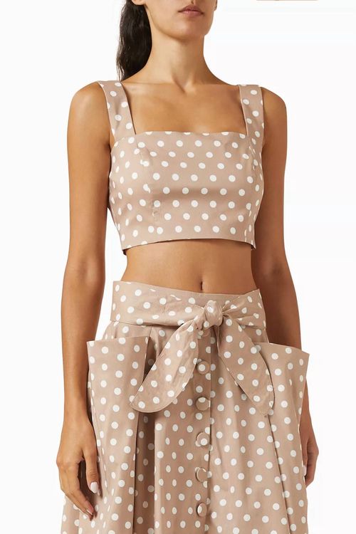 Sotavento Cropped Top In Khaki