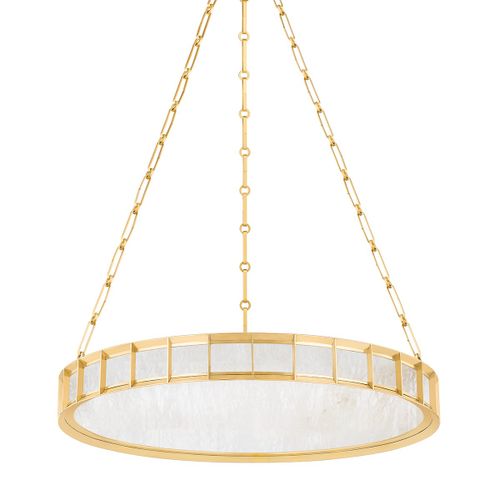 Vintage Brass LED Chandelier from the Leda Collection