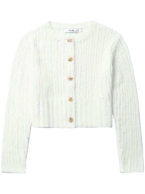 Pointelle-knit cardigan - White