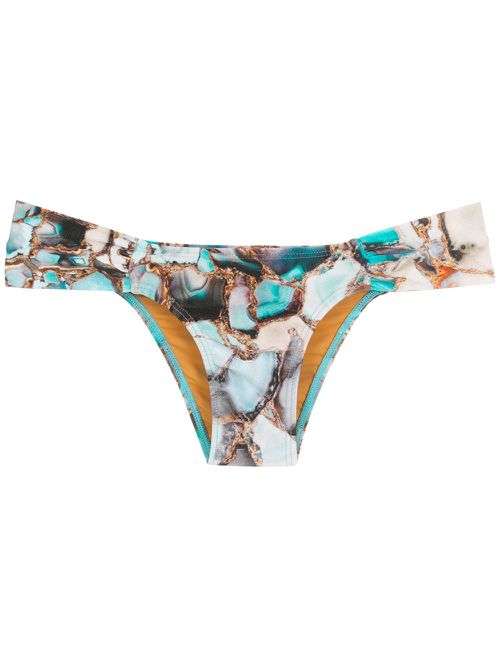 Calça Ritz Estampada bikini bottoms - Blue