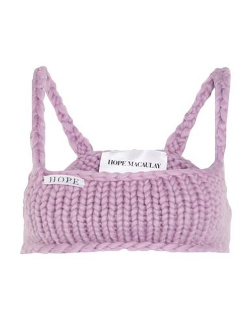 Hope Macaulay Woman Top Lilac Size L Merino Wool