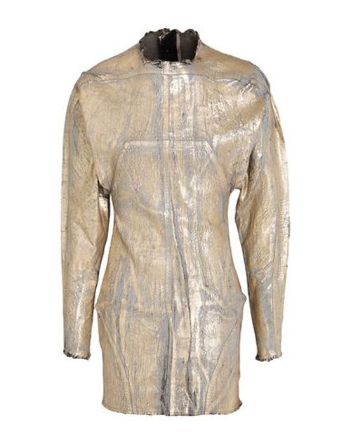 Woman Mini dress Gold Size S Cotton, Elastomultiester, Rubber