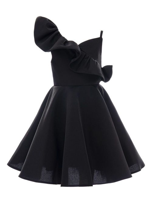 Off-shoulder ruffled dress - Black