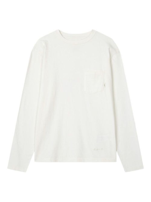 Long-sleeve pocket T-shirt - White
