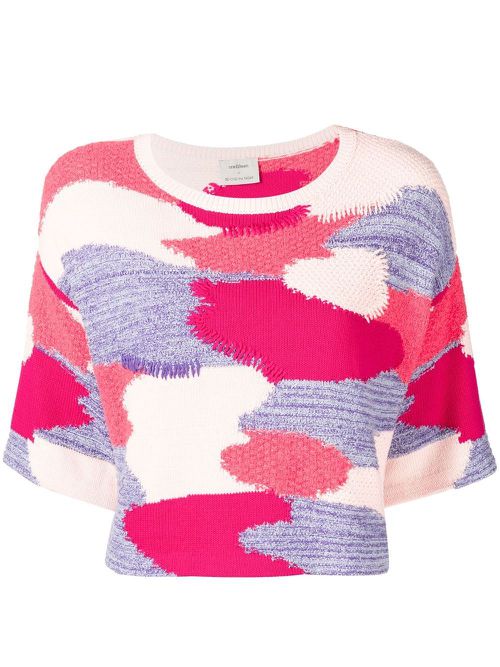Patchwork knit top - Multicolour