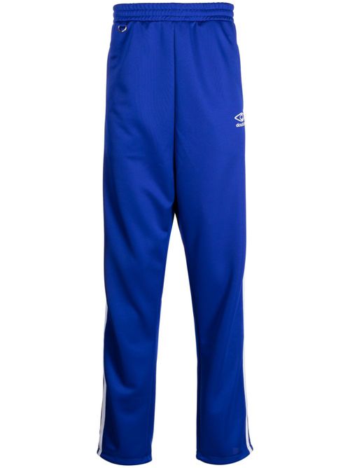 Embroidered-logo track pants - Blue