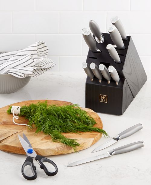 International Modernist 13-Pc. Knife Block Set - Silver