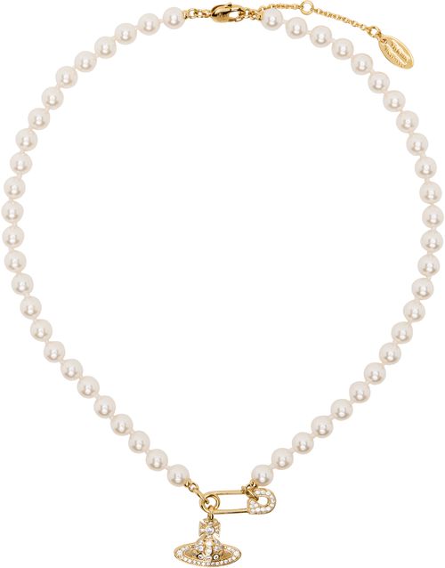 Vivienne Westwood Gold & White Lucrece Pearl Necklace