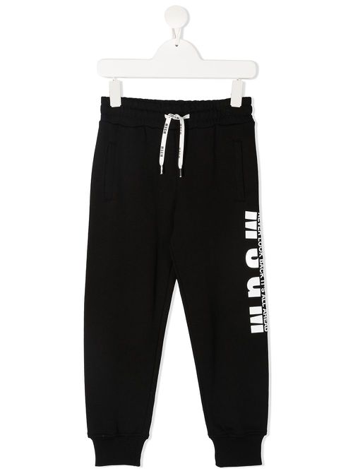 Logo-print track pants - Black