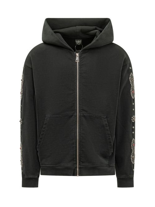Mini Moustache Zip Sweatshirt