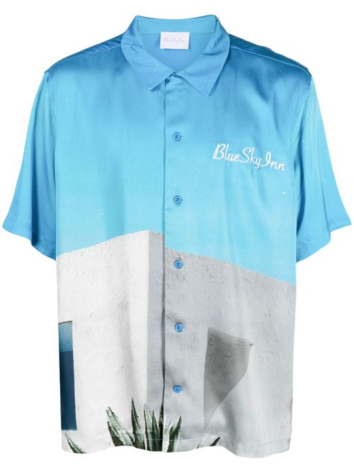 Embroidered-logo short-sleeve shirt