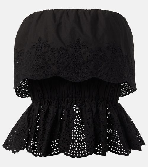Beryl peplum cotton top