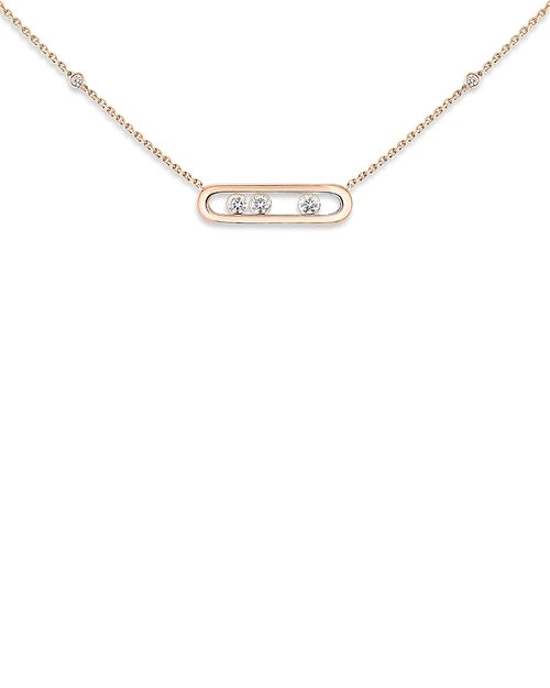 Diamond Baby Move Necklace in 18K Gold, 17.7, 0.14 tcw