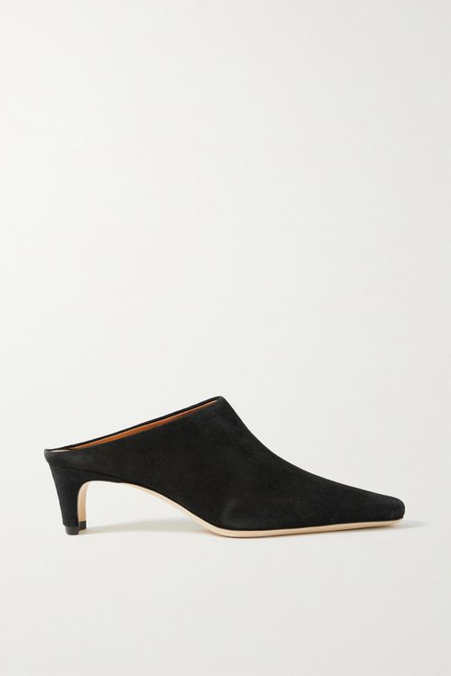 Wally Suede Mules - Black