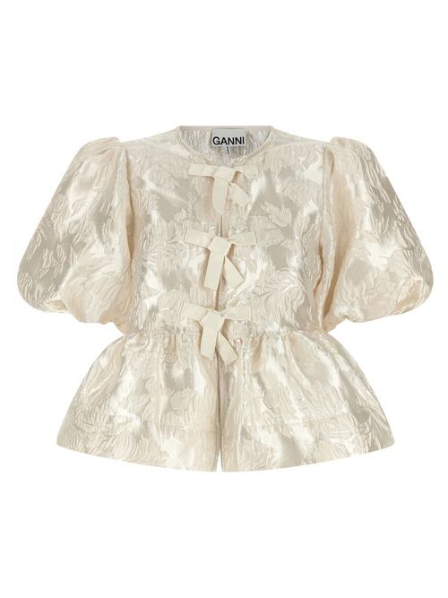 'Satin Peplum' Blouse