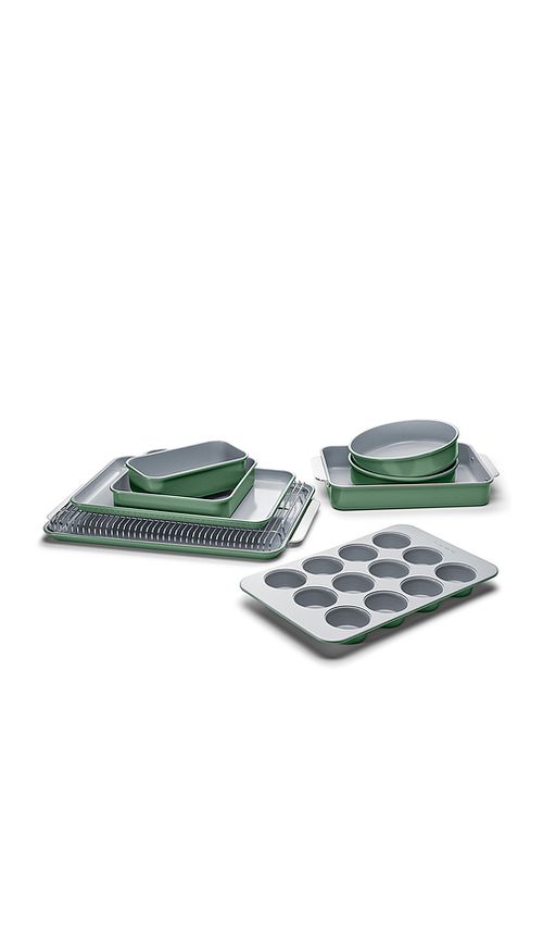 Caraway LOT DE MOULES À PÂTISSERIE NON-TOXIC CERAMIC NON-STICK MEGA BAKEWARE SET en Sage