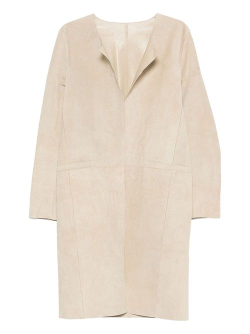 Suede Leather Coat