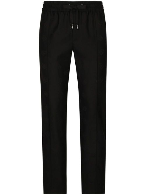 Drawstring slim-fit trousers - Black