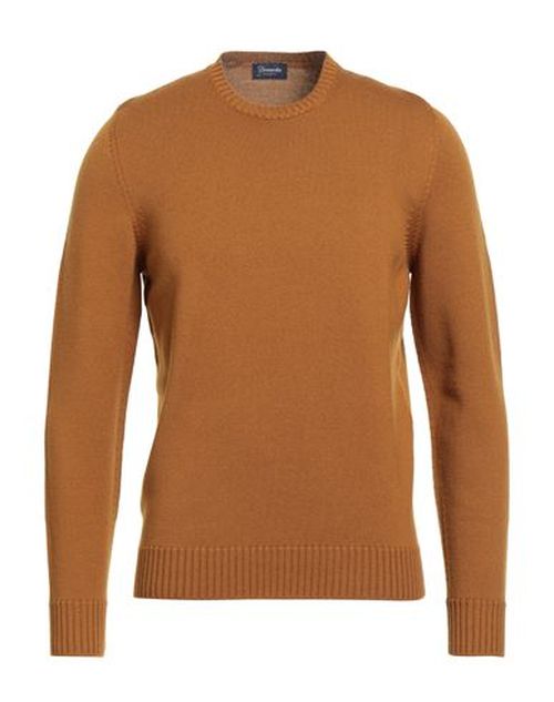 Man Sweater Camel Size 38 Merino Wool