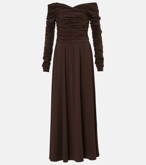 Charlotte off-shoulder jersey maxi dress