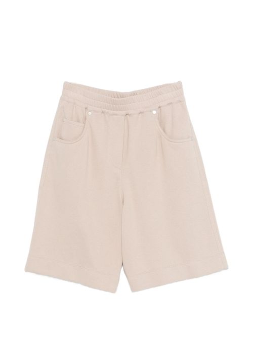 Elasticated Waistband Shorts — Cream