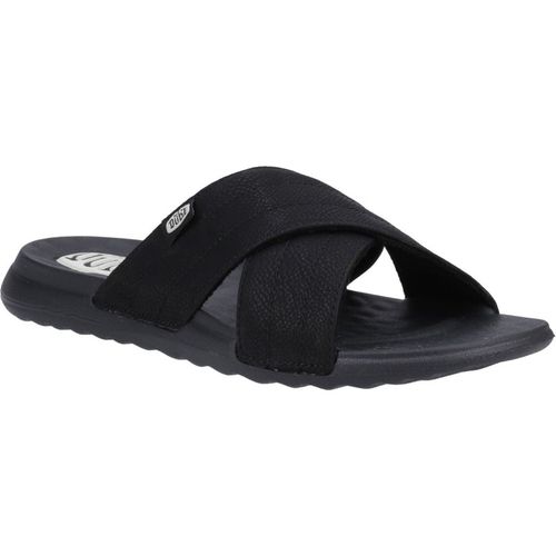 Heydude Christi Slide Distressed Synthetic Women's Black Sanda