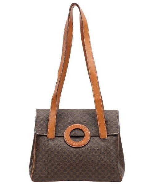 Brown Macadam Coated Canvas Shopping Tote (Authentic Pre-Loved)