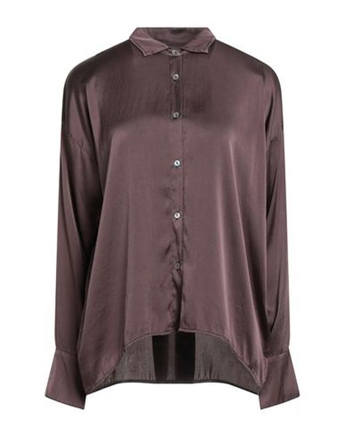 Woman Shirt Plum Size M Silk, Elastane