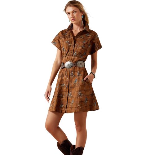 Women's Cody Dress in Glen Plaid Rodeo, Size 2X-Large, by