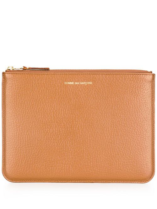 Zipped clutch - Brown